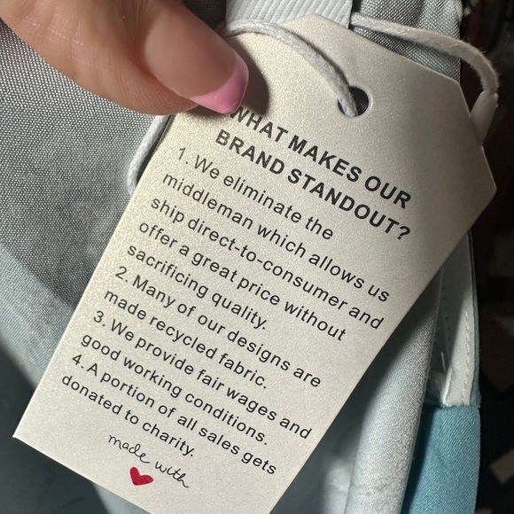 NWT Blue Women’s Dress with Floral Print. 
Fairycore Cottage Core Boho - Picture 6 of 6